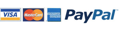 Visa Mastercard American Express and Paypal excepter